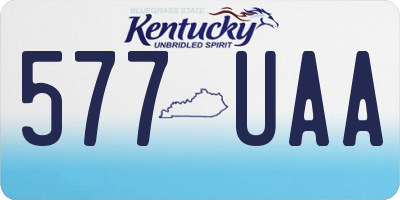 KY license plate 577UAA