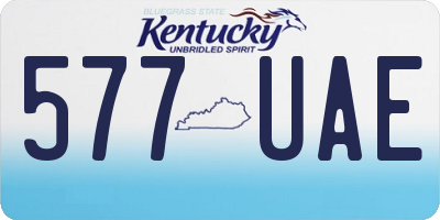 KY license plate 577UAE