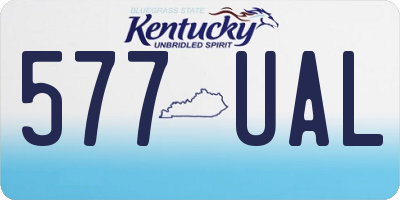 KY license plate 577UAL