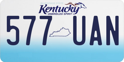 KY license plate 577UAN