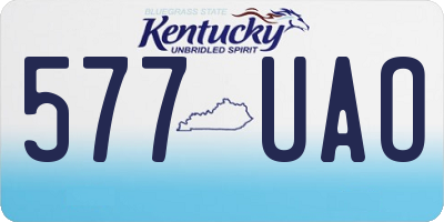 KY license plate 577UAO