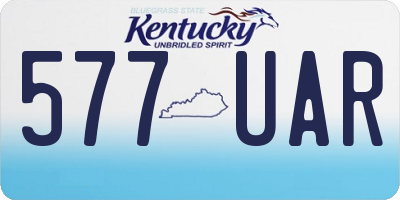 KY license plate 577UAR