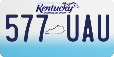KY license plate 577UAU