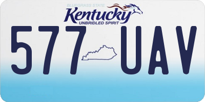 KY license plate 577UAV