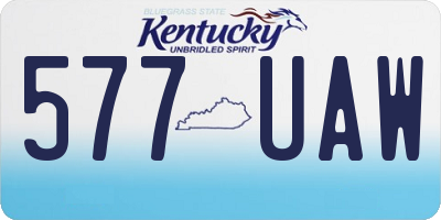 KY license plate 577UAW