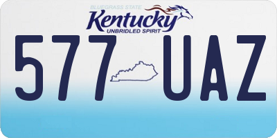 KY license plate 577UAZ