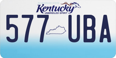 KY license plate 577UBA