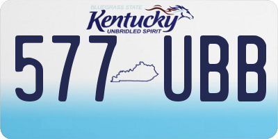 KY license plate 577UBB