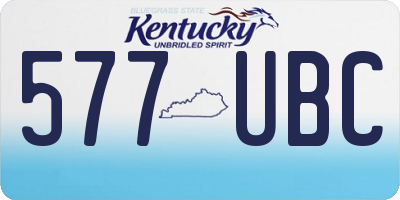 KY license plate 577UBC