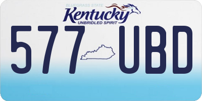 KY license plate 577UBD