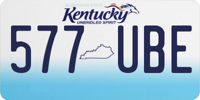 KY license plate 577UBE