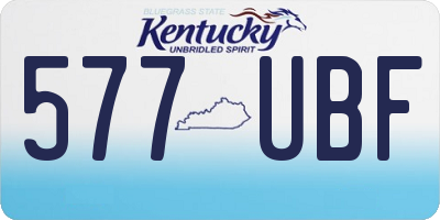KY license plate 577UBF