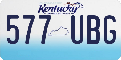 KY license plate 577UBG