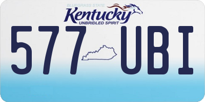 KY license plate 577UBI