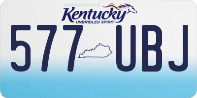 KY license plate 577UBJ
