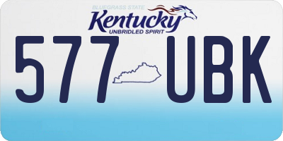 KY license plate 577UBK