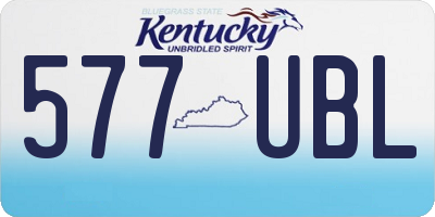 KY license plate 577UBL