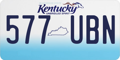KY license plate 577UBN