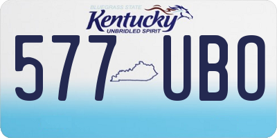 KY license plate 577UBO