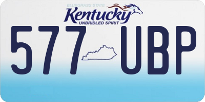 KY license plate 577UBP