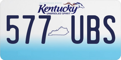 KY license plate 577UBS