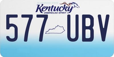 KY license plate 577UBV