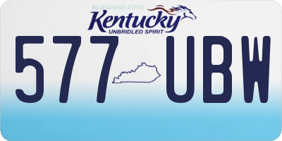 KY license plate 577UBW