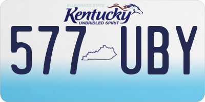 KY license plate 577UBY