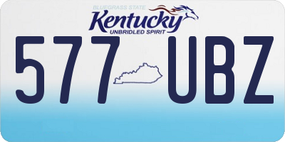 KY license plate 577UBZ