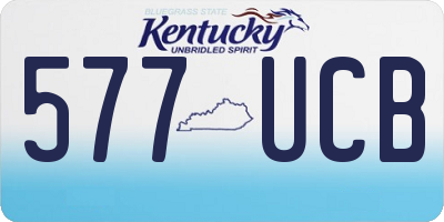 KY license plate 577UCB