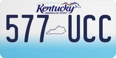 KY license plate 577UCC