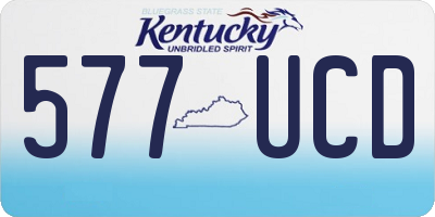 KY license plate 577UCD