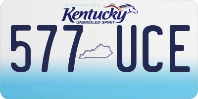 KY license plate 577UCE