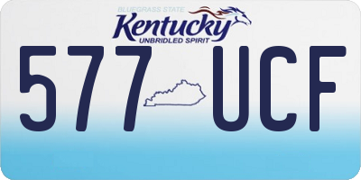 KY license plate 577UCF
