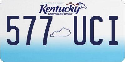KY license plate 577UCI