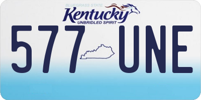 KY license plate 577UNE
