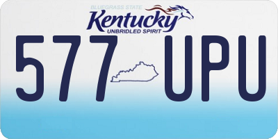 KY license plate 577UPU