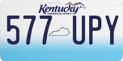 KY license plate 577UPY
