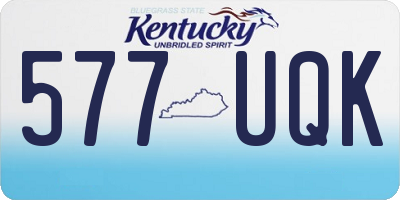 KY license plate 577UQK