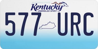 KY license plate 577URC