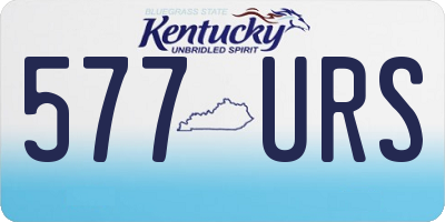 KY license plate 577URS