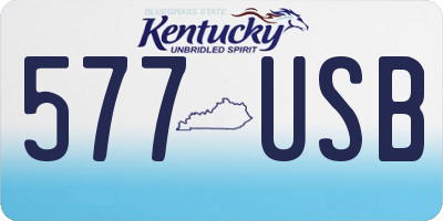 KY license plate 577USB
