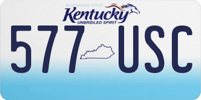 KY license plate 577USC