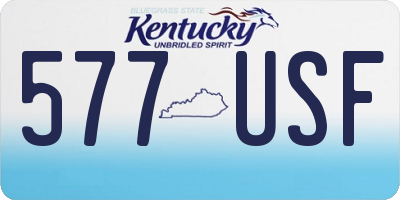 KY license plate 577USF