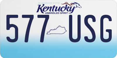 KY license plate 577USG