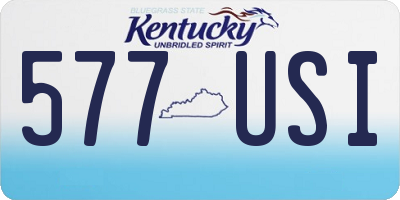 KY license plate 577USI