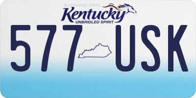 KY license plate 577USK