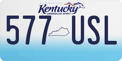 KY license plate 577USL