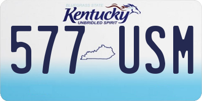 KY license plate 577USM