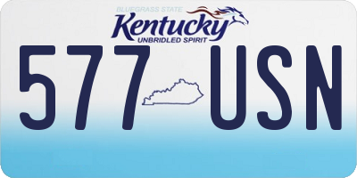 KY license plate 577USN